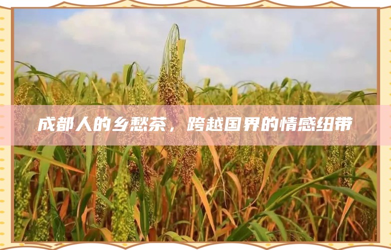 成都人的乡愁茶，跨越国界的情感纽带